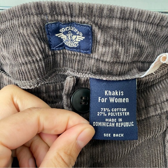 Vintage Dockers Brown Corduroy Midi Skirt 8 - Picture 6 of 9